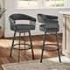 Armen Living Chelsea Black Swivel Counter Stool-1