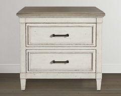 Bassett® Furniture Bella Aged Whitestone Wood Top Nightstand