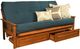 Kodiak Furniture Monterey Suede Navy/Barbados Full Storage Futon with Mattress-0