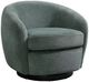 Elements International Chanel Bristo Teal Swivel Chair-0