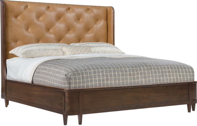 Hooker® Furniture Archives Classic Walnut/Dark Blond California King Panel Bed-0