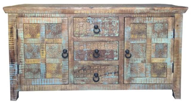 Jaipur Furniture Aravali Brown 3-Drawer Sideboard-0