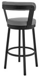 Armen Living Bryant Gray 26" Swivel Counter Stool-2