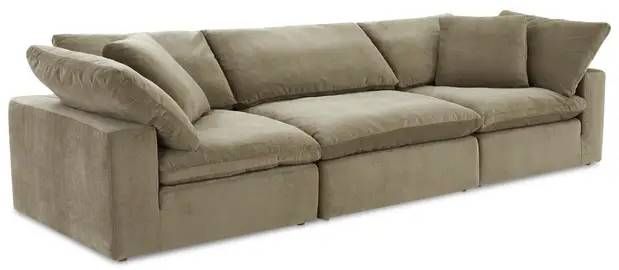 Moe's Home Collection Clay 3-Piece Desert Sage Modular Sectional Sofa-0