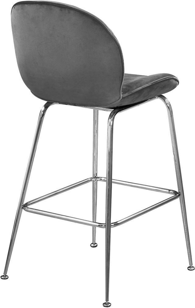 Meridian Furniture Paris Gray Velvet Counter Stool-1