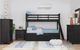 Elements International Hampton Kids Charcoal Youth Twin/Twin Bunk Bed with Ladder and Trundle-1