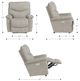 La-Z-Boy® James Charcoal Leather Power Wall Recliner with Headrest and Lumbar-2