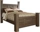 Signature Design by Ashley® Juararo 3-Piece Dark Brown Queen Poster Bed Set-1