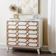 Olliix by Madison Park White Maria Gold Lattice Accent Chest-4