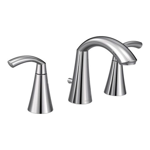 Moen® Glyde Chrome Two-Handle High Arc Bathroom Faucet-1