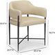 TOV Furniture Sezanne Matte Black/Taupe Dining Chair-2