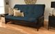 Kodiak Furniture Phoenix Suede Navy/Espresso Queen Futon with Mattress-1
