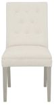 Fairfield® Customizable Entree Dining Straight Short Back Side Chair with Sheer Dove Legs with Buttons-1