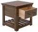 International Furniture Direct Walnut Brown 23" End Table-3