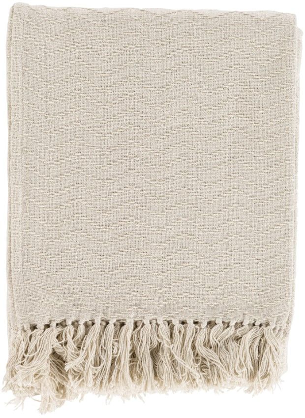 Surya Thelma Cream Throw Blanket-0