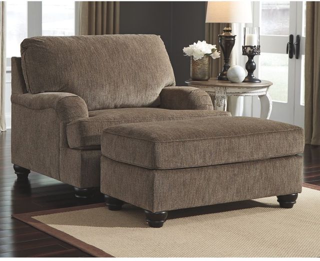 Benchcraft® Braemar Brown Ottoman-1