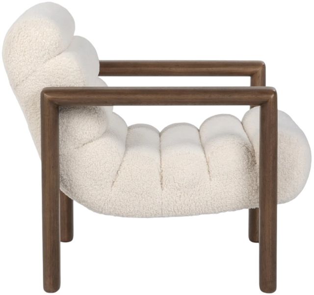 Classic Home Dahlia Ivory Fleece Accent Chair-3