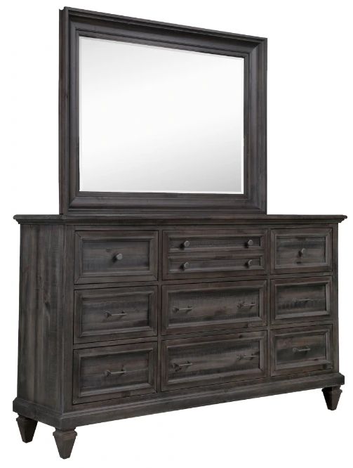 Magnussen Home® Calistoga Weathered Charcoal Dreser and Mirror-0
