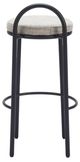 Zuo® Modern Sisal 2-Piece Beige Tweed/Black Barstool Set-3