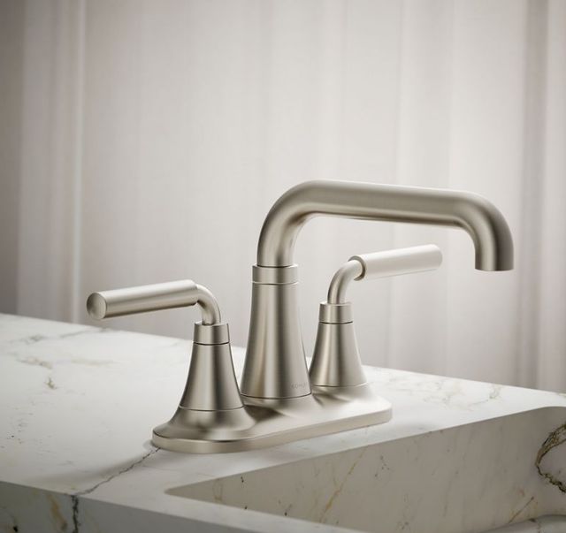 KOHLER® Tone™ Vibrant Brushed Nickel 1.2 GPM Centerset Bathroom Sink Faucet-1