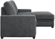 Homelegance® Morelia 2-Piece Dark Gray Right-Arm Facing Pull-out Sleeper Sectional and Chaise-4