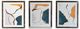 A & B Home Marcia 3-Piece Blue/Orange/White Wall Art Set-1