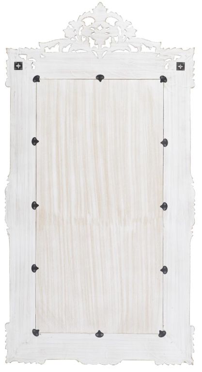 Deco Marche White Floral Intricately Carved Acanthus Wall Mirror-2