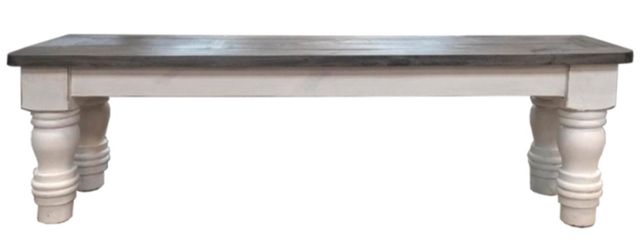 Million Dollar Rustic White Wash Bench-0