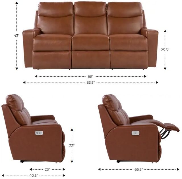 La-Z-Boy® Emmons Quarry Power Reclining Sofa with Headrest and Lumbar-2