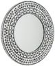 A & B Home Capiz Black/White Round Mirror-0