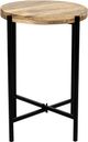 Porter International Designs Camden Natural Reversible Top End Table with Black Base -0