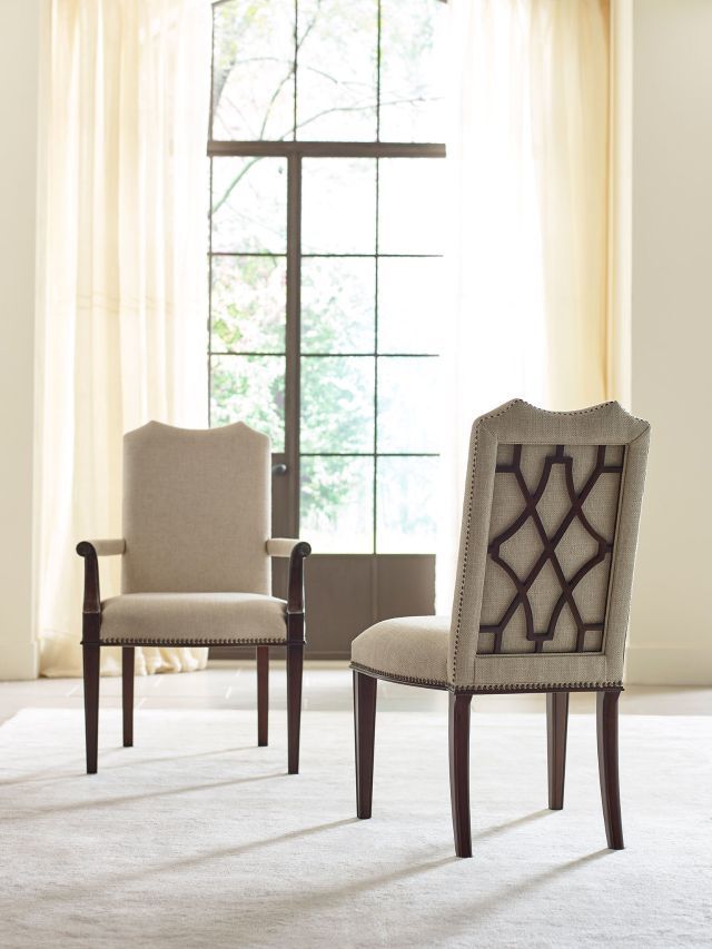 Kincaid® Hadleigh Beige/Wild Black Cherry Upholstered Side Chair-1