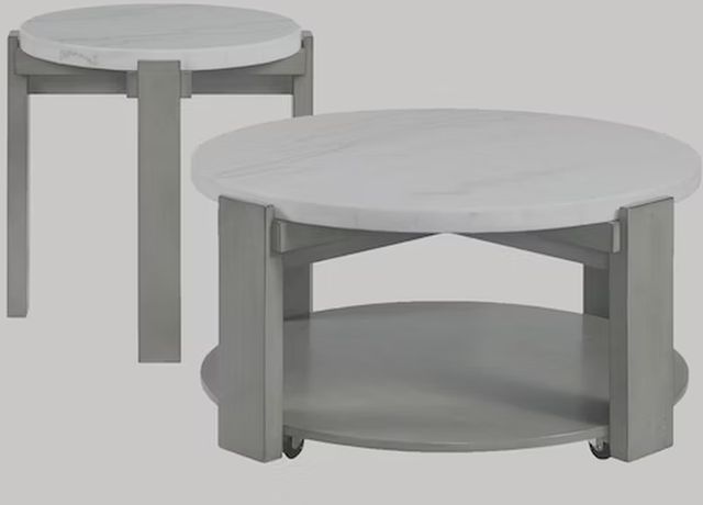 Elements International Rosamel 2-Piece Grey Occasional Table Set-0