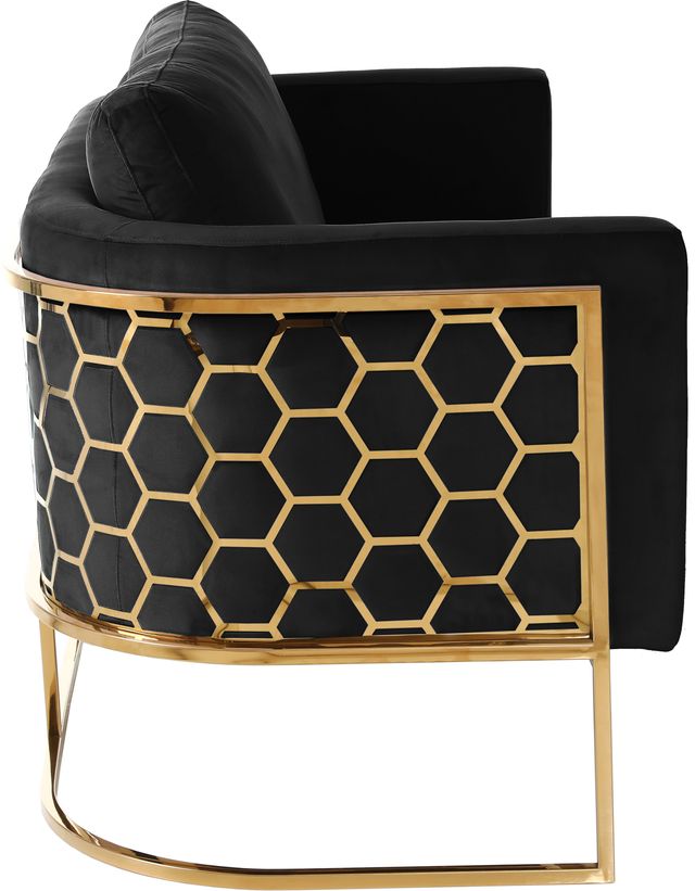 Meridian Furniture Casa Black/Gold Velvet Loveseat-2