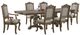 Elements International Madison Park 7-Piece Beige/Walnut Dining Set with Arm Chair-0