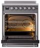 Ilve® Nostalgie II Noblesse 30'' Graphite Matte Pro Style Induction Range with Chrome Trim-1
