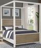 Bernards Daydreams Brown/White King Canopy Bed-0