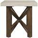 Jofran Inc. Sierrafina Beige Square End Table with Cortado Base-1