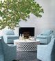 Century® Outdoor Complements Dupre White Concrete Round Outdoor Cocktail Table-2
