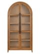 Richwood Red Oak Glass Door Arched Cabinet-0