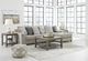 Benchcraft® Ardsley 3-Piece Pewter Right-Arm Facing Chaise Sectional-1