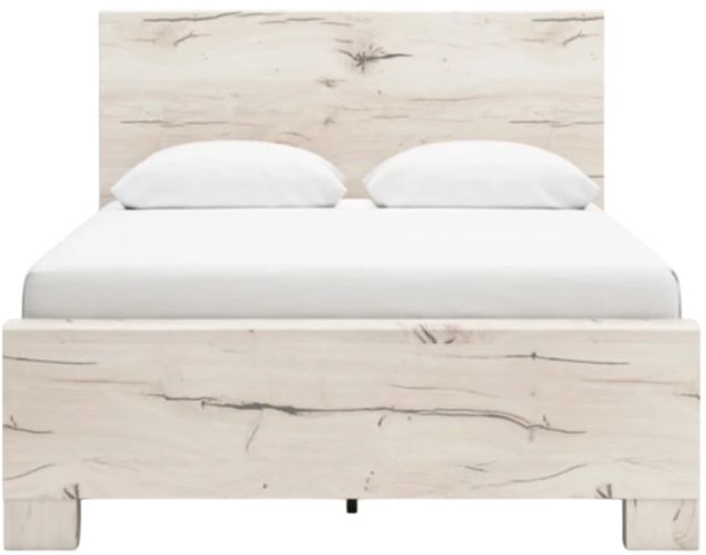 Benchcraft® Lawroy Light Natural Queen Panel Bed with 4-Drawer Storage-3