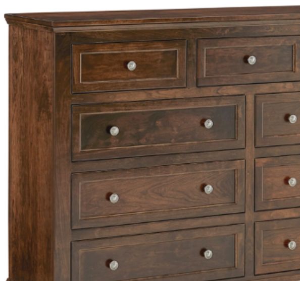 Archbold Furniture Customizable Amish Essentials Belmont Cherry 9-Drawer Dresser-1