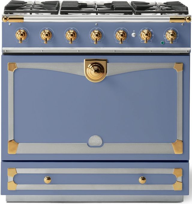 La Cornue CornuFe´ 90 36" Provence Blue Pro Style Dual Fuel Range-0