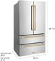 ZLINE Autograph Edition 36" 22.5 Cu. Ft. Fingerprint Resistant Stainless Steel Counter Depth French Door Refrigerator-2