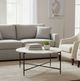 Crestview Collection Cassian Gray Cocktail Table with Black Base-1