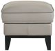 New Classic® Home Furnishings Aaron Leather Mist Gray Ottoman-3