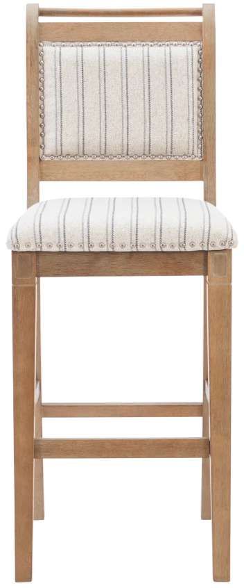 Linon Emmy Gray Striped Bar Stool-3