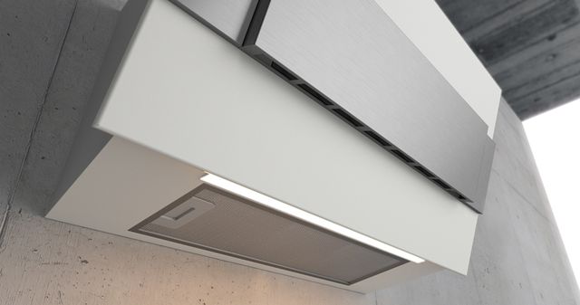 Zephyr ARC Incline 31.5" White with Stainless Steel Wall Hood-2