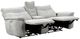 Homelegance® Tesoro Mist Gray Power Double Reclining Loveseat with Center Console and Power Headrests-3